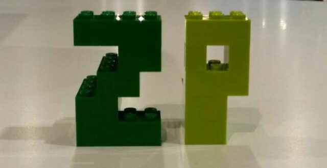 @Teched in Barcelona - Die Anfangsbuchstaben ZP aus Legosteinen gebaut.