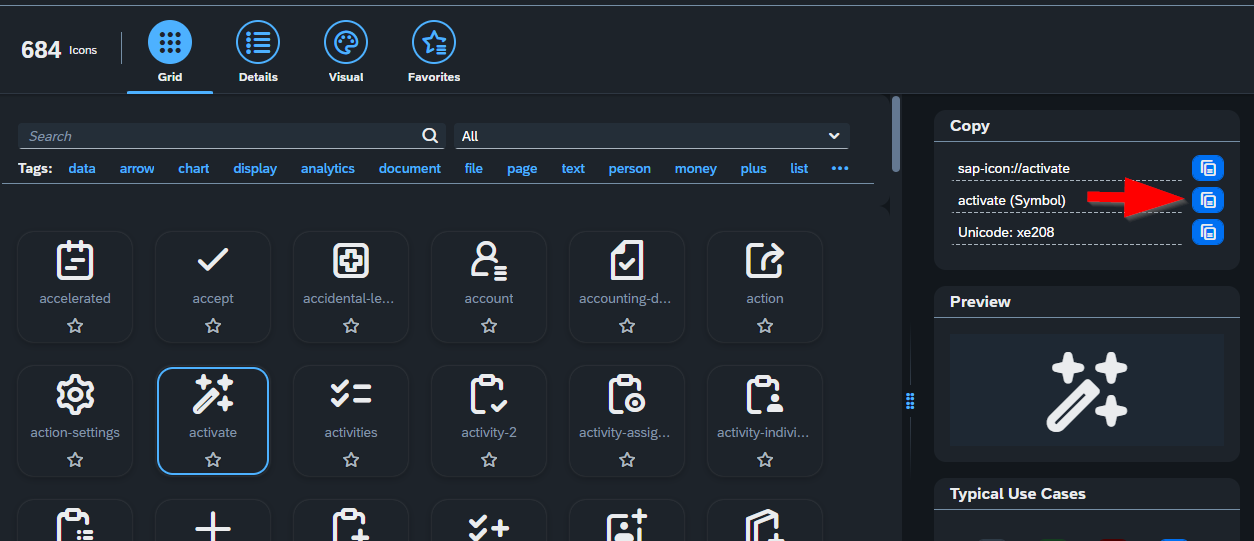 How to use SAP UI5 Icons in SAC-Stories and SAC-Applications 