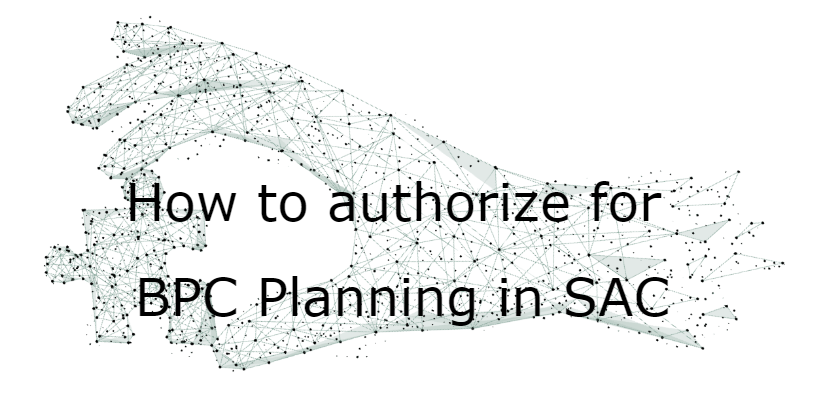 How to authorize for BPC Planning in SAC