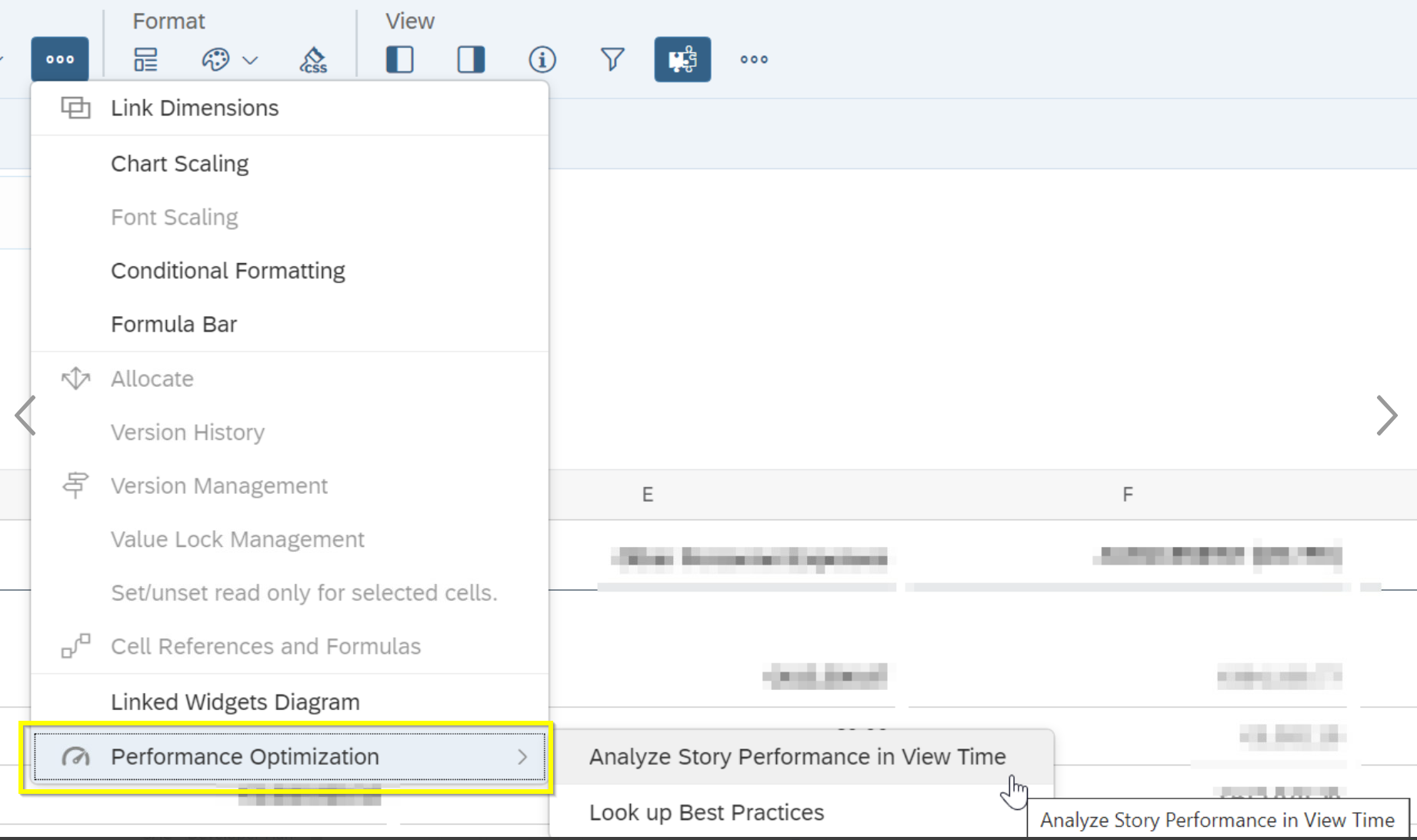 Performance Monitoring in a SAP Analytics Cloud (SAC) Story - ZPARTNER GmbH